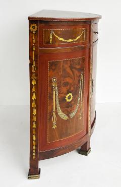 Demi lune Console Cabinet with Inlays and Embellished with Painted Decorations - 4451918