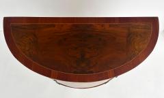 Demi lune Console Cabinet with Inlays and Embellished with Painted Decorations - 4451937