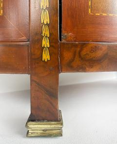 Demi lune Console Cabinet with Inlays and Embellished with Painted Decorations - 4451967