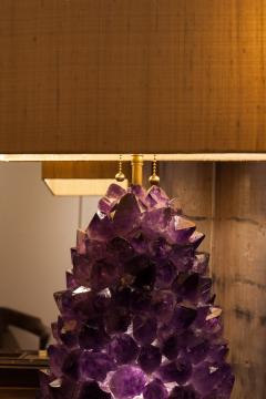 Demian Quincke Pair of Amethyst Lamps Demian Quincke - 897211