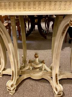 Demilune Console Hollywood Regency Style Marble Top with Beveled Mirror Back - 2975627