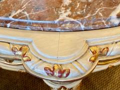 Demilune Console Or Serving Table French Maison Jansen Ribbon Form Marble top - 3005160
