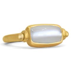 Denise Betesh Cats Eye Platinum Moonstone Yellow Gold Swivel Ring Denise Betesh 2023 - 4703119