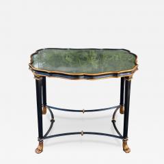 Dennis Leen 1 of 2 Dennis Leen Regency Style Bland Gold Mirror Top Side Table - 4796488