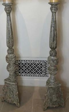 Dennis Leen 18th C Style Dennis Leen Carved Italian Floor Lamps a Pair - 2916155