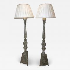Dennis Leen 18th C Style Dennis Leen Carved Italian Floor Lamps a Pair - 2921027