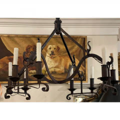 Dennis Leen 18th C Style Dennis Leen Gothic Wrought Iron Chandelier - 2869718