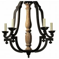 Dennis Leen 1990s Dennis Leen Louis XIV Wrought Iron Chandelier - 4578083
