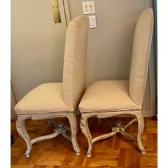 Dennis Leen 19th C Style Dennis Leen Greige Italian High Back Side Chairs - 2777462