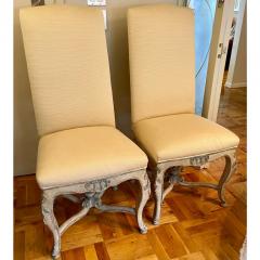 Dennis Leen 19th C Style Dennis Leen Greige Italian High Back Side Chairs - 2777492