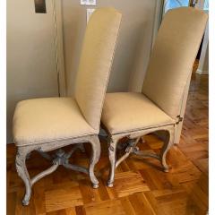 Dennis Leen 19th C Style Dennis Leen Greige Italian High Back Side Chairs - 2777522