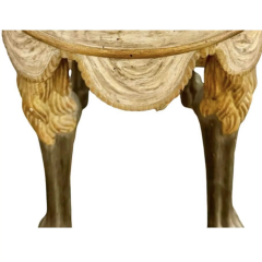 Dennis Leen Dennis Leen 18th C Style Lion Leg Marble Top Side Table - 4032994