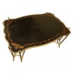 Dennis Leen Dennis Leen Black Lacquer Gilt Chinoiserie Cocktail or Coffee Table - 3548785