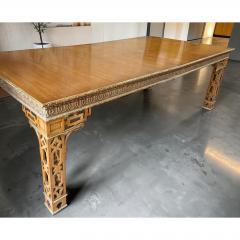 Dennis Leen Dennis Leen Chinese Chippendale Mahogany Giltwood Dining Table - 4586353