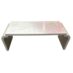 Dennis Leen Dennis Leen Modern Designer Silver Giltwood Waterfall Cocktail Table - 4135503