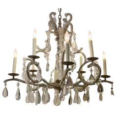 Dennis Leen Dennis Leen Rock Crystal Beaded Wrought Iron Chateau Chandelier - 4481502
