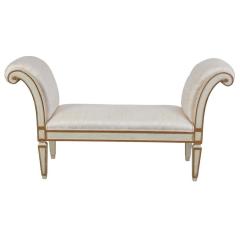 Dennis Leen Dennis Leen for Formations Gustavian Style Scroll Arm Painted Bench - 4439770