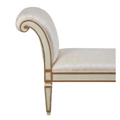 Dennis Leen Dennis Leen for Formations Gustavian Style Scroll Arm Painted Bench - 4439771