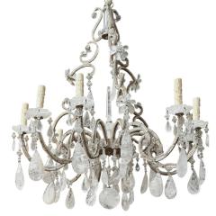 Dennis Leen Dennis Leen for Formations Rock Crystal Silver Gilt Iron Beaded Chandelier - 4530594