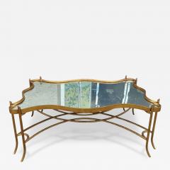 Dennis Leen Dennis and Leen Formations Gilded Iron Cocktail Table W Aged Mirror Tray Top - 4127754