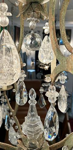 Dennis Leen Dennis and Leen Small Chateau Iron Chandelier Rock Crystal - 4585936