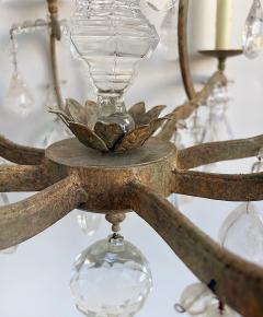 Dennis Leen Dennis and Leen Small Chateau Iron Chandelier Rock Crystal - 4585973