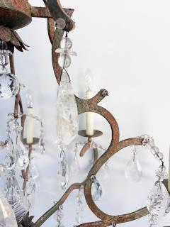 Dennis Leen Dennis and Leen Small Chateau Iron Chandelier Rock Crystal - 4585982