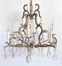 Dennis Leen Dennis and Leen Small Chateau Iron Chandelier Rock Crystal - 4588843