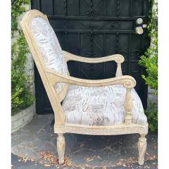 Dennis Leen Formations Carved Italian Arm Chair W Clarence House Tiger Velvet - 3146343