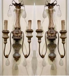 Dennis Leen Formations Dennis Leen Rock Crystal Wall Light Sconces a Pair - 2067872