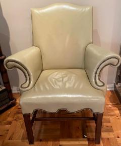 Dennis Leen George III Style Dennis Leen Ascot Leather Arm Chair - 2930818