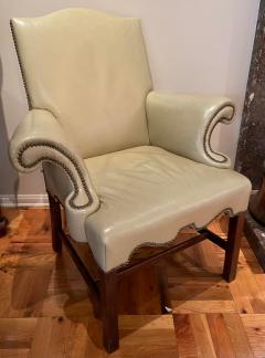 Dennis Leen George III Style Dennis Leen Ascot Leather Arm Chair - 2930820