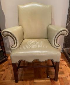 Dennis Leen George III Style Dennis Leen Ascot Leather Arm Chair - 2930821