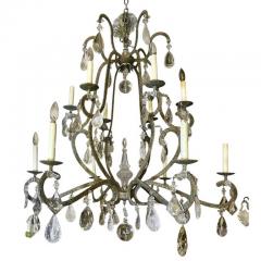 Dennis Leen Large Dennis Leen Rock Crystal Wrought Iron Chantilly 12 Light Chandelier - 4160802