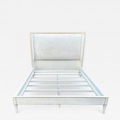 Dennis Leen Louis XVI Style Dennis Leen White Silver Queen Bed Frame - 2927995