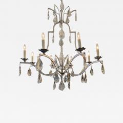 Dennis Leen Modern Dennis Leen French Crystal Chandelier W Rock Crystal Orbs - 2524291