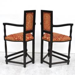 Dennis Leen Pair of Louis XIII Style Ebonized Stools by Dennis and Leen - 2784698
