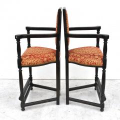 Dennis Leen Pair of Louis XIII Style Ebonized Stools by Dennis and Leen - 2784699