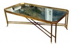 Dennis Leen Vintage Dennis Leen Hollywood Regency Style Gilt Metal Mirror Cocktail Table - 3870370