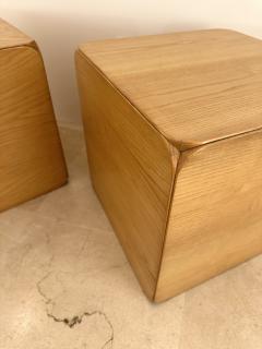 Derk Jan de Vries Wood Cube Stool Samara by Derk Jan de Vries for Maisa di Seveso Italy 1970s - 3618137