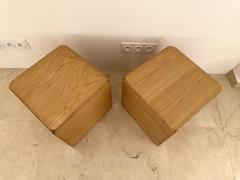 Derk Jan de Vries Wood Cube Stool Samara by Derk Jan de Vries for Maisa di Seveso Italy 1970s - 3618140