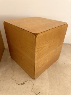 Derk Jan de Vries Wood Cube Stool Samara by Derk Jan de Vries for Maisa di Seveso Italy 1970s - 3618146