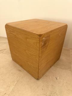 Derk Jan de Vries Wood Cube Stool Samara by Derk Jan de Vries for Maisa di Seveso Italy 1970s - 3618147