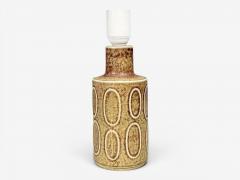 Desiree Stent j Table Lamp Brown Stoneware Denmark 1960s - 4579693