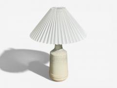 Desiree Stent j Table Lamp White Glazed Stoneware Denmark 1960s - 4469335