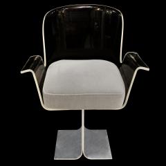 Desk Chair With Swiveling Lucite Seat 1970s - 227528