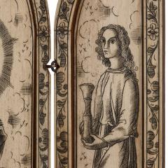 Devotional bone triptych engraved with depictions of the Madonna - 3239639