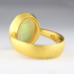 Devta Doolan Fine Mexican Crystal Opal 22k Gold One of a Kind Ring Devta Doolan 2024 - 4711199