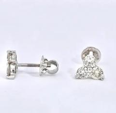 Diamond 3 Stud earrings w screw back 1 50 Carats - 3461995