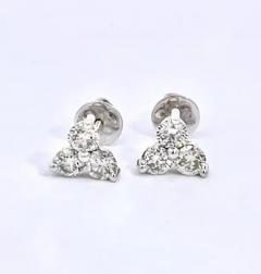 Diamond 3 Stud earrings w screw back 1 50 Carats - 3462015